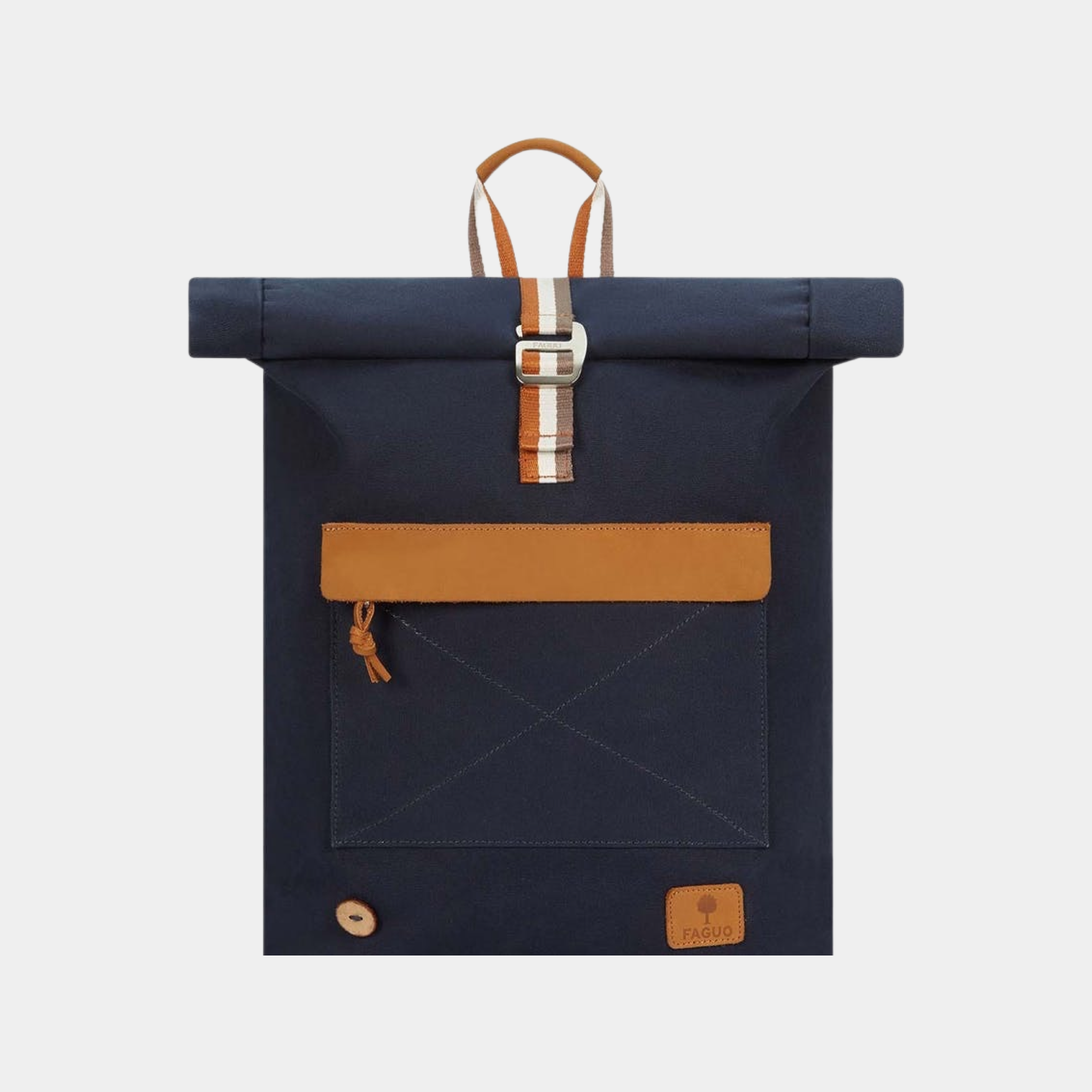 Navy & tawny backpack cotton