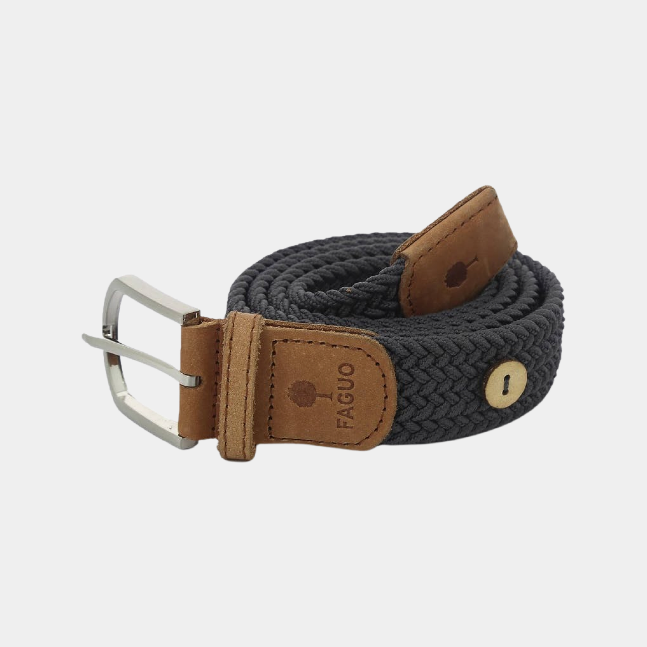 Grey belt in recycled polyester